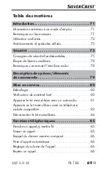 Предварительный просмотр 72 страницы Silvercrest 340116 2001 Operating Instructions Manual