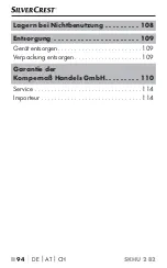 Preview for 98 page of Silvercrest 340482 1910 Operating Instructions Manual