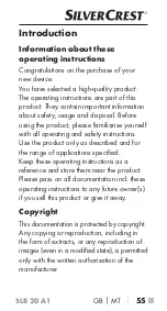 Preview for 58 page of Silvercrest 341802 1910 Operating Instructions Manual