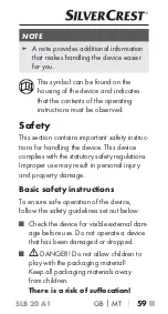 Preview for 62 page of Silvercrest 341802 1910 Operating Instructions Manual