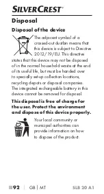 Preview for 95 page of Silvercrest 341802 1910 Operating Instructions Manual