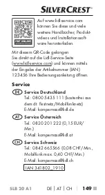 Preview for 152 page of Silvercrest 341802 1910 Operating Instructions Manual