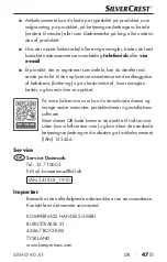 Preview for 50 page of Silvercrest 341803 1910 Operating Instructions Manual