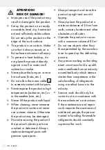 Предварительный просмотр 36 страницы Silvercrest 344218 1910 Operation And Safety Notes