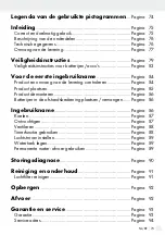 Предварительный просмотр 73 страницы Silvercrest 344218 1910 Operation And Safety Notes