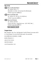 Preview for 126 page of Silvercrest 346692 2001 Operating Instructions Manual