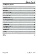 Preview for 44 page of Silvercrest 351425 2007 Operating Instructions Manual