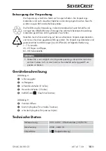 Preview for 18 page of Silvercrest 353049 2007 Operating Instructions Manual