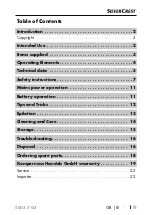 Preview for 4 page of Silvercrest 353054_2007 Operating Instructions Manual