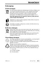 Preview for 28 page of Silvercrest 359282_2007 Operating Instructions And Safety Instructions