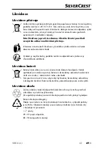 Preview for 72 page of Silvercrest 359282_2007 Operating Instructions And Safety Instructions