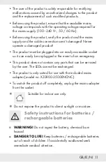 Preview for 10 page of Silvercrest 365823 2010 Operation And Safety Notes