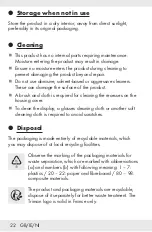 Preview for 21 page of Silvercrest 365823 2010 Operation And Safety Notes