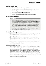 Preview for 14 page of Silvercrest 367016 2010 Operating Instructions Manual