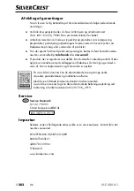 Preview for 205 page of Silvercrest 367016 2010 Operating Instructions Manual