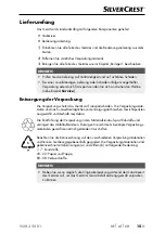 Предварительный просмотр 18 страницы Silvercrest 375582 2104 Operating Instructions Manual