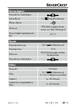 Предварительный просмотр 36 страницы Silvercrest 377187 2110 Operating Instructions Manual