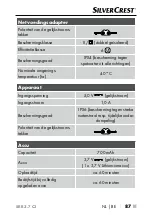 Предварительный просмотр 92 страницы Silvercrest 377187 2110 Operating Instructions Manual