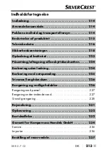 Предварительный просмотр 218 страницы Silvercrest 377187 2110 Operating Instructions Manual