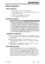 Preview for 14 page of Silvercrest 377369 2110 Operating Instructions Manual