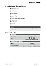 Preview for 6 page of Silvercrest 384214 2107 Operating Instructions Manual