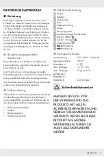 Preview for 7 page of Silvercrest 384722 2107 Operation And Safety Notes