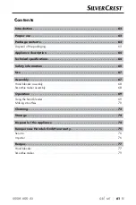 Предварительный просмотр 64 страницы Silvercrest 389062 2104 Operating Instructions Manual