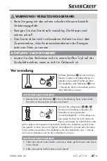 Предварительный просмотр 90 страницы Silvercrest 389062 2104 Operating Instructions Manual