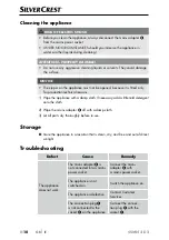 Preview for 13 page of Silvercrest 391911 2201 Operating Instructions Manual