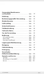 Предварительный просмотр 77 страницы Silvercrest 394862 2107 Operation And Safety Notes