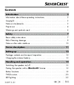 Предварительный просмотр 4 страницы Silvercrest 397052 2107 Operating Instructions Manual