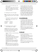 Предварительный просмотр 8 страницы Silvercrest 60530 Operation And Safety Notes