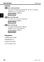 Preview for 45 page of Silvercrest 73752 Operating Instructions Manual