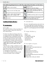 Предварительный просмотр 26 страницы Silvercrest 74435 Operation And Safety Notes