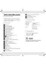 Preview for 20 page of Silvercrest 78346 Operation And Safety Notes