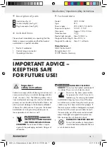 Preview for 7 page of Silvercrest 90991 Operating Instructions And Safety Advices