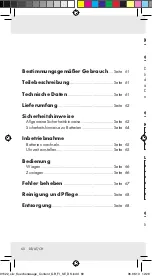 Предварительный просмотр 60 страницы Silvercrest 91522 Operation And Safety Notes