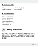 Предварительный просмотр 9 страницы Silvercrest 92069 Operation And Safety Notes