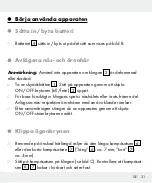 Предварительный просмотр 31 страницы Silvercrest 92069 Operation And Safety Notes