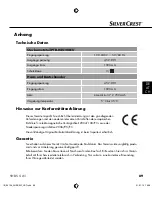 Preview for 92 page of Silvercrest 96126 Operating Instructions Manual