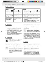 Preview for 20 page of Silvercrest 96498 Operation And Safety Notes