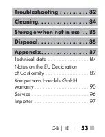 Preview for 56 page of Silvercrest CHAMPIGNON SBPL 15 A1 Operating Instructions Manual