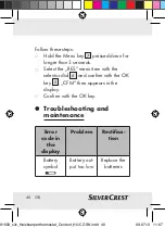 Preview for 36 page of Silvercrest Classic Model L Operating Instructions And Safety Advices