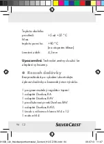 Preview for 90 page of Silvercrest Classic Model L Operating Instructions And Safety Advices