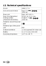 Предварительный просмотр 52 страницы Silvercrest HBS 3.7 C1 Operating Instructions Manual