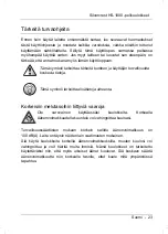 Preview for 24 page of Silvercrest HS1000 User Manual And Service Information