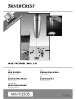 Silvercrest MILK FROTHER SMA 3 A1 Operating Instructions Manual preview