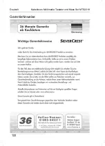 Preview for 123 page of Silvercrest MTS 2218 User Manual And Service Information