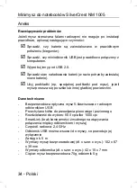 Preview for 35 page of Silvercrest NM1005 User Manual And Service Information