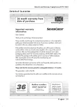 Предварительный просмотр 23 страницы Silvercrest RFH 1863 User Manual And Service Information